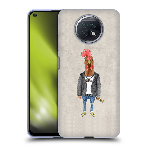 Barruf Animals Punk Rooster Soft Gel Case for Xiaomi Redmi Note 9T 5G
