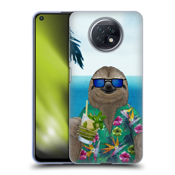Barruf Animals Sloth In Summer Soft Gel Case for Xiaomi Redmi Note 9T 5G