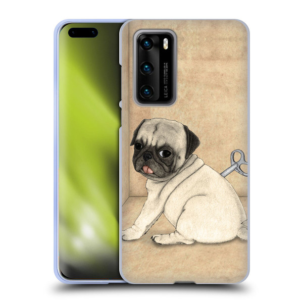 Barruf Dogs Pug Toy Soft Gel Case for Huawei P40 5G