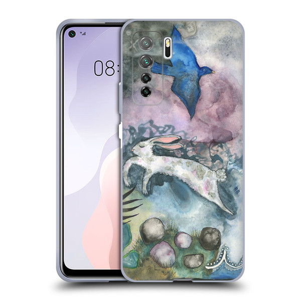 Wyanne Animals Bird and Rabbit Soft Gel Case for Huawei Nova 7 SE/P40 Lite 5G