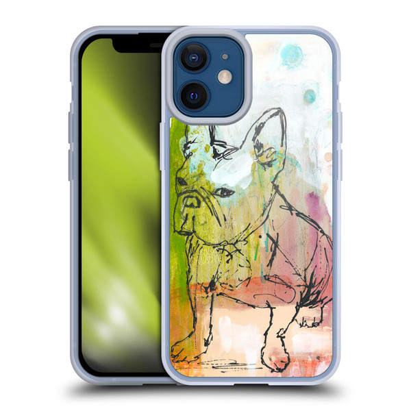 Wyanne Animals French Bulldog Sketch Soft Gel Case for Apple iPhone 12 Mini