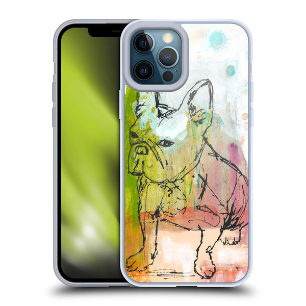 Wyanne Animals French Bulldog Sketch Soft Gel Case for Apple iPhone 12 Pro Max
