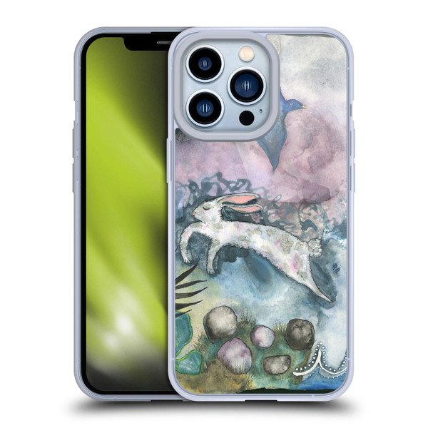 Wyanne Animals Bird and Rabbit Soft Gel Case for Apple iPhone 13 Pro