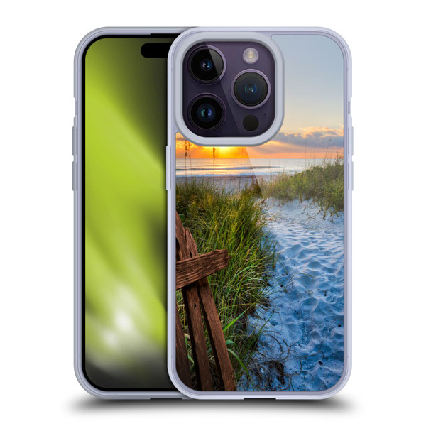 Celebrate Life Gallery Beaches Sandy Trail Soft Gel Case for Apple iPhone 14 Pro