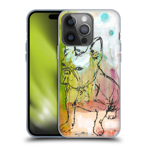 Wyanne Animals French Bulldog Sketch Soft Gel Case for Apple iPhone 14 Pro