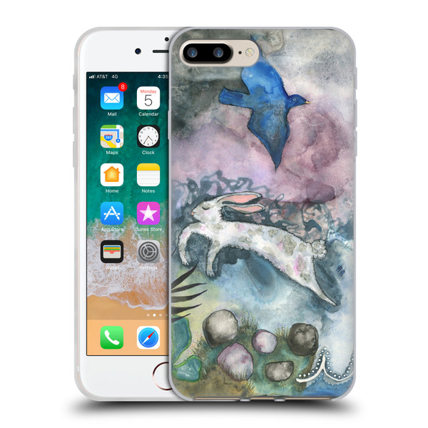 Wyanne Animals Bird and Rabbit Soft Gel Case for Apple iPhone 7 Plus / iPhone 8 Plus
