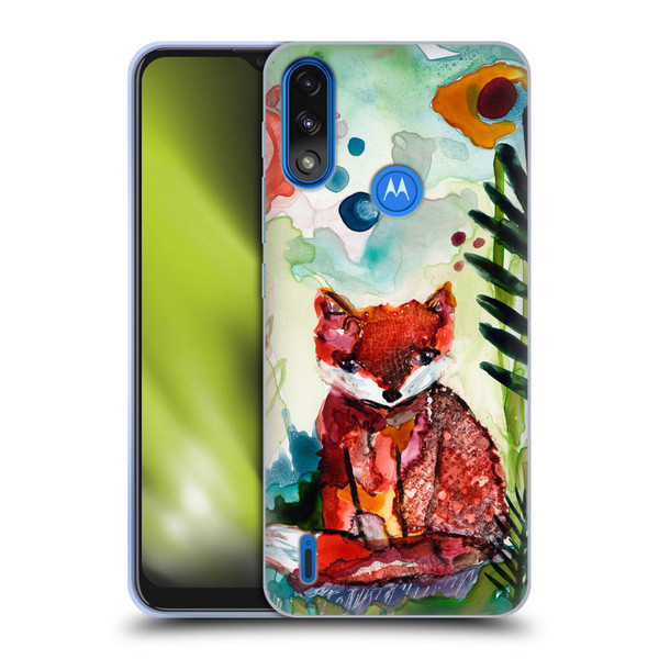 Wyanne Animals Baby Fox In The Garden Soft Gel Case for Motorola Moto E7 Power / Moto E7i Power