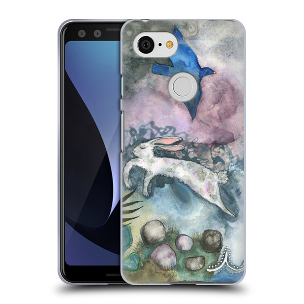 Wyanne Animals Bird and Rabbit Soft Gel Case for Google Pixel 3
