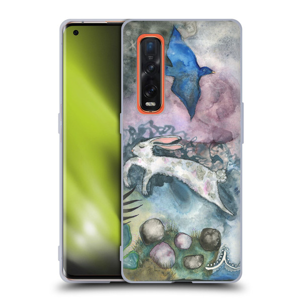 Wyanne Animals Bird and Rabbit Soft Gel Case for OPPO Find X2 Pro 5G