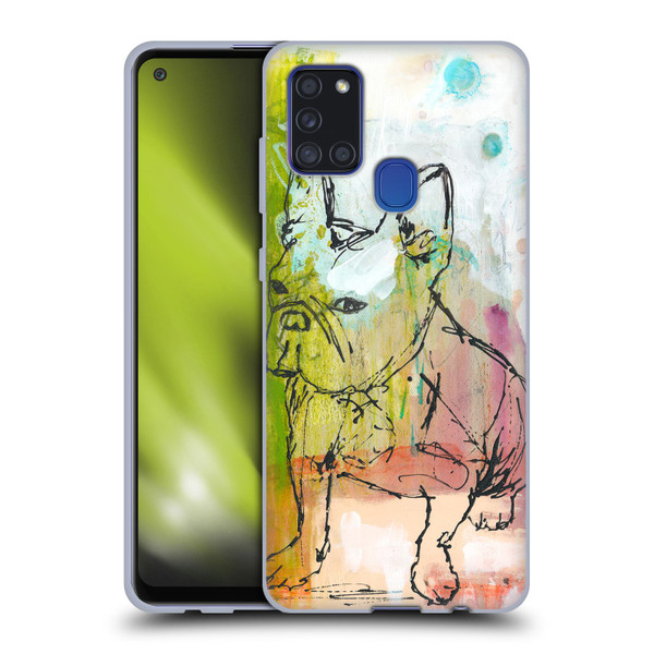 Wyanne Animals French Bulldog Sketch Soft Gel Case for Samsung Galaxy A21s (2020)