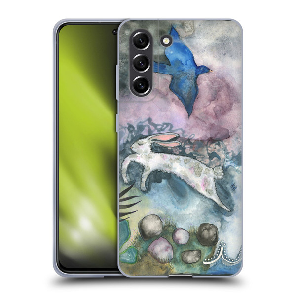 Wyanne Animals Bird and Rabbit Soft Gel Case for Samsung Galaxy S21 FE 5G