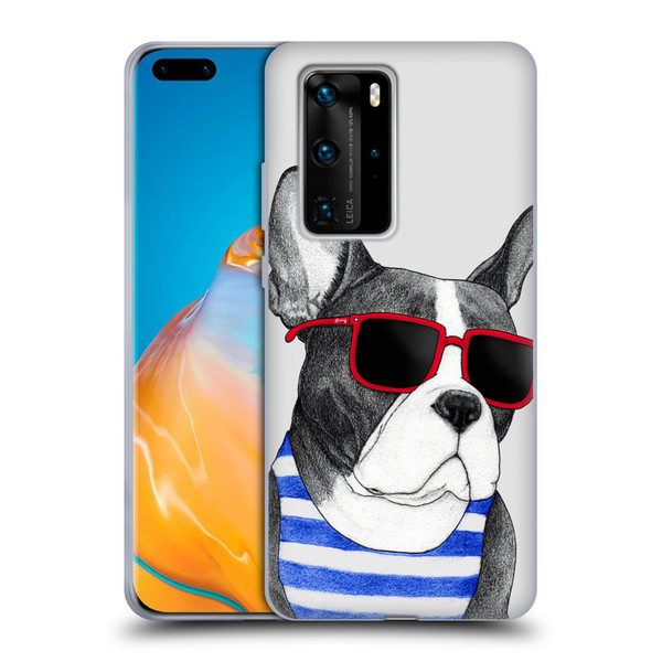 Barruf Dogs Frenchie Summer Style Soft Gel Case for Huawei P40 Pro / P40 Pro Plus 5G
