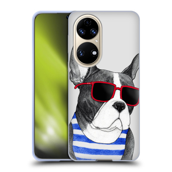 Barruf Dogs Frenchie Summer Style Soft Gel Case for Huawei P50