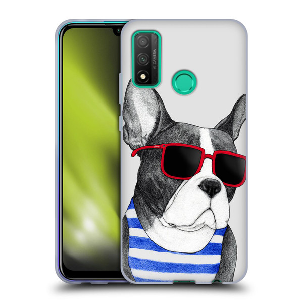 Barruf Dogs Frenchie Summer Style Soft Gel Case for Huawei P Smart (2020)