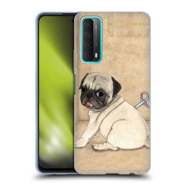 Barruf Dogs Pug Toy Soft Gel Case for Huawei P Smart (2021)