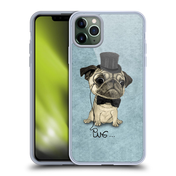 Barruf Dogs Gentle Pug Soft Gel Case for Apple iPhone 11 Pro Max