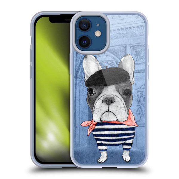 Barruf Dogs French Bulldog Soft Gel Case for Apple iPhone 12 Mini