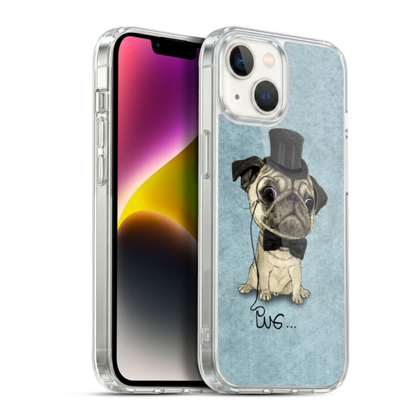 Barruf Dogs Gentle Pug Soft Gel Case for Apple iPhone 14
