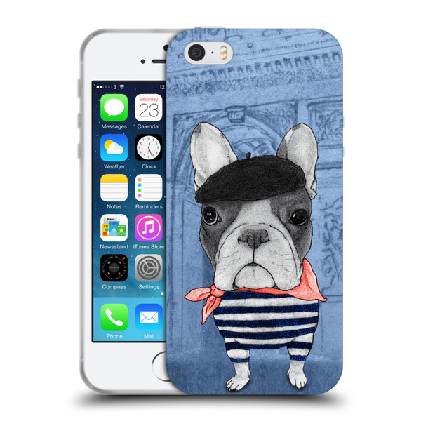 Barruf Dogs French Bulldog Soft Gel Case for Apple iPhone 5 / 5s / iPhone SE 2016