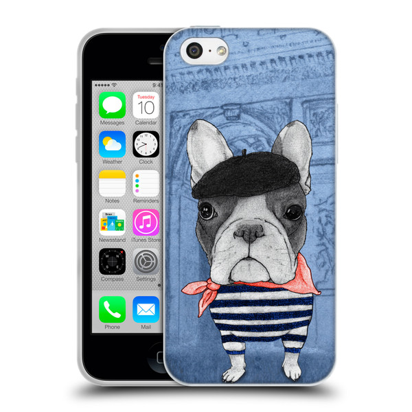 Barruf Dogs French Bulldog Soft Gel Case for Apple iPhone 5c