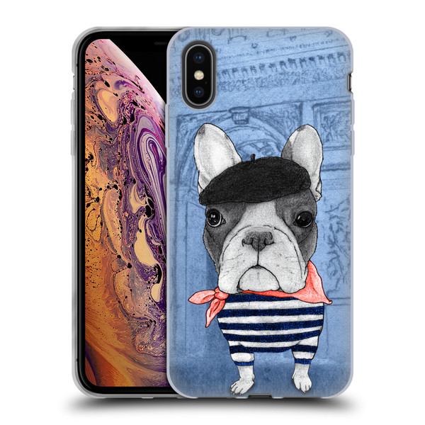Barruf Dogs French Bulldog Soft Gel Case for Apple iPhone XS Max