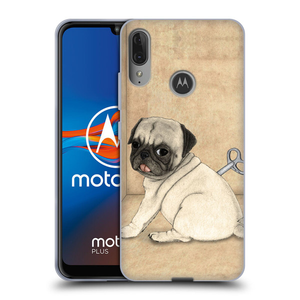 Barruf Dogs Pug Toy Soft Gel Case for Motorola Moto E6 Plus