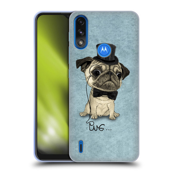 Barruf Dogs Gentle Pug Soft Gel Case for Motorola Moto E7 Power / Moto E7i Power