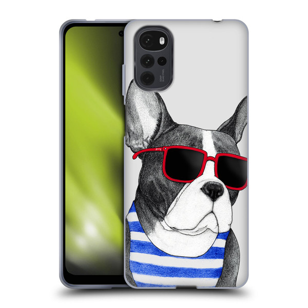 Barruf Dogs Frenchie Summer Style Soft Gel Case for Motorola Moto G22