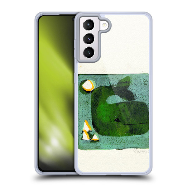Wyanne Animals 2 Green Whale Monoprint Soft Gel Case for Samsung Galaxy S21+ 5G