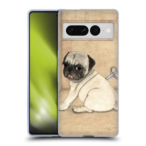 Barruf Dogs Pug Toy Soft Gel Case for Google Pixel 7 Pro