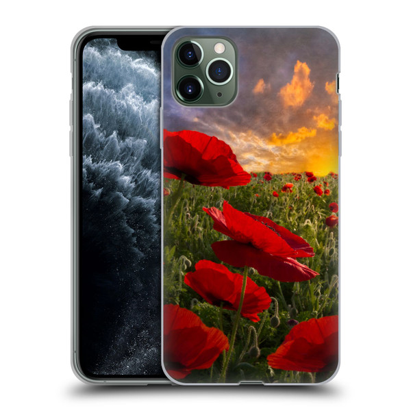 Celebrate Life Gallery Florals Red Flower Field Soft Gel Case for Apple iPhone 11 Pro Max