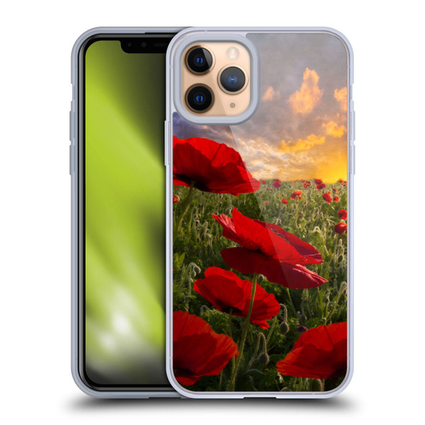 Celebrate Life Gallery Florals Red Flower Field Soft Gel Case for Apple iPhone 11 Pro