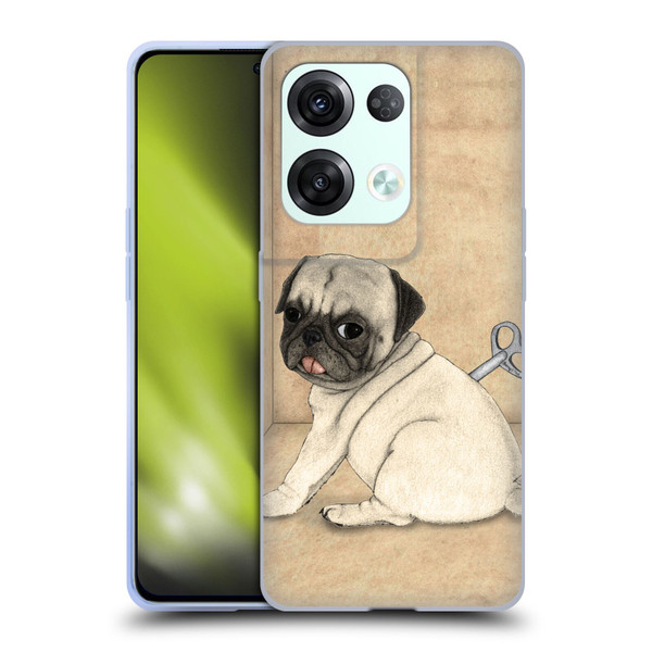 Barruf Dogs Pug Toy Soft Gel Case for OPPO Reno8 Pro