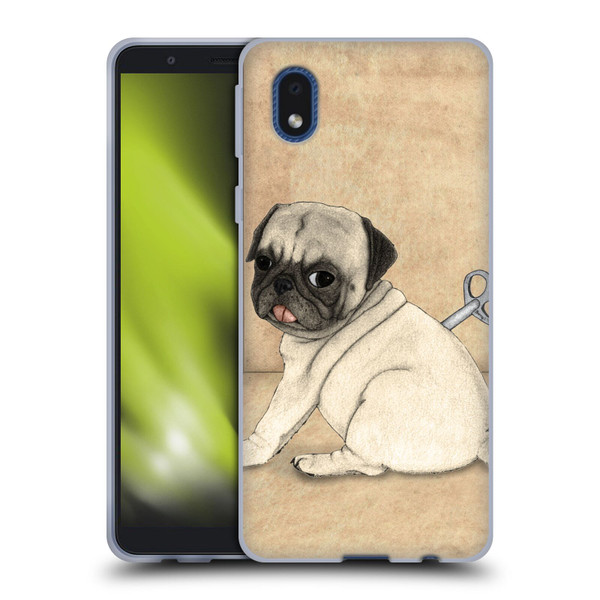 Barruf Dogs Pug Toy Soft Gel Case for Samsung Galaxy A01 Core (2020)
