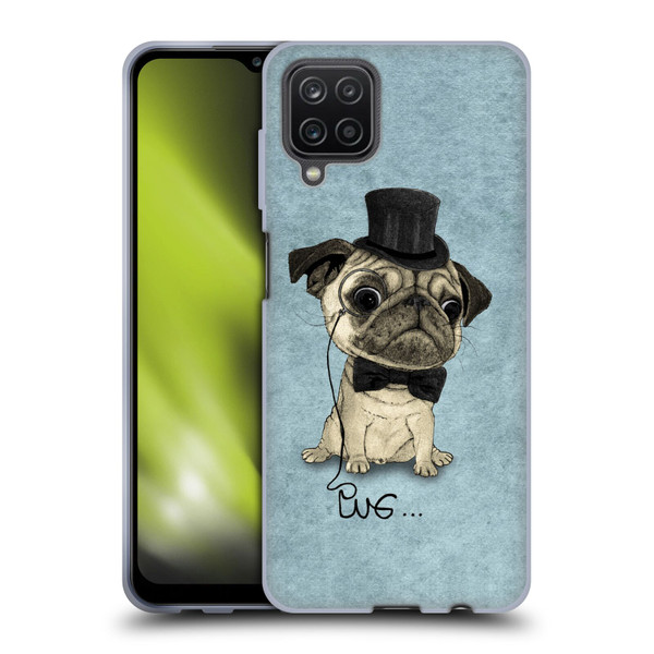 Barruf Dogs Gentle Pug Soft Gel Case for Samsung Galaxy A12 (2020)