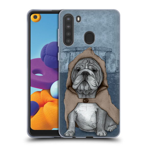 Barruf Dogs English Bulldog Soft Gel Case for Samsung Galaxy A21 (2020)