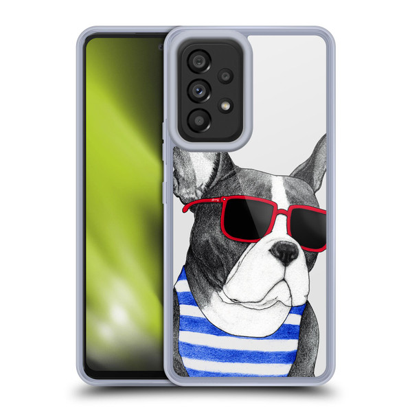 Barruf Dogs Frenchie Summer Style Soft Gel Case for Samsung Galaxy A53 5G (2022)