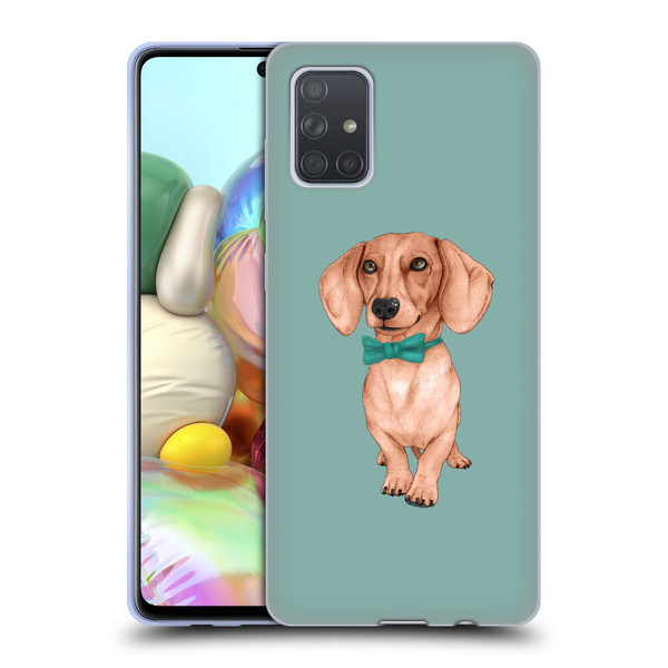 Barruf Dogs Dachshund, The Wiener Soft Gel Case for Samsung Galaxy A71 (2019)