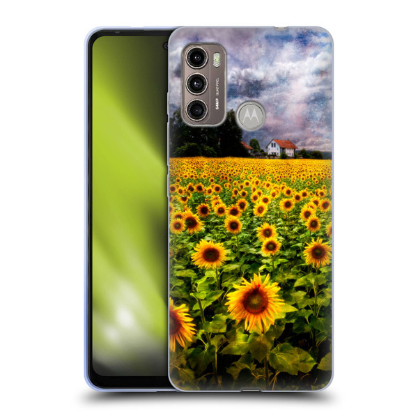 Celebrate Life Gallery Florals Dreaming Of Sunflowers Soft Gel Case for Motorola Moto G60 / Moto G40 Fusion