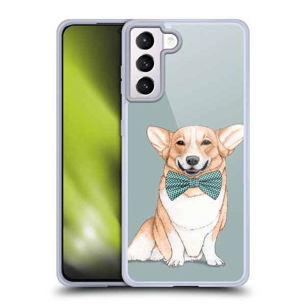 Barruf Dogs Corgi Soft Gel Case for Samsung Galaxy S21+ 5G