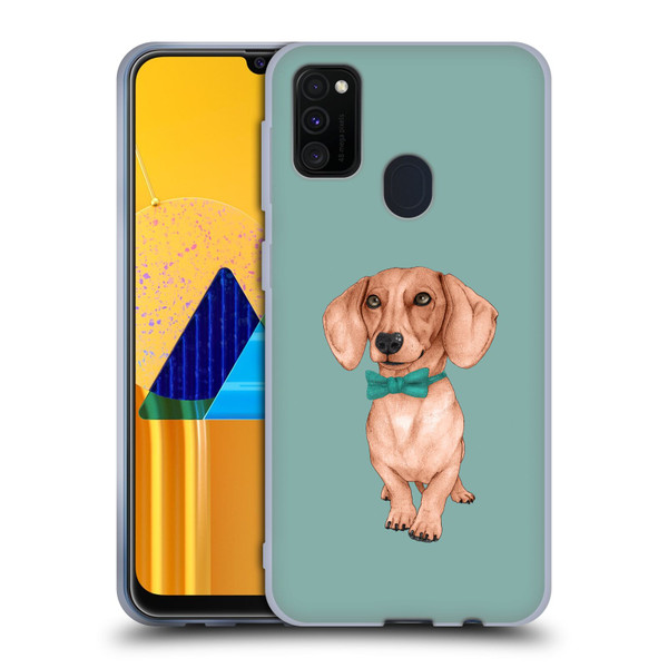 Barruf Dogs Dachshund, The Wiener Soft Gel Case for Samsung Galaxy M30s (2019)/M21 (2020)