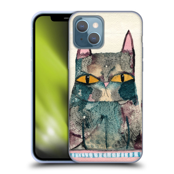Wyanne Cat Kitty Painting Soft Gel Case for Apple iPhone 13