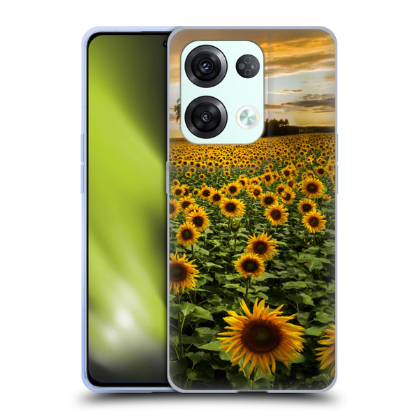 Celebrate Life Gallery Florals Big Sunflower Field Soft Gel Case for OPPO Reno8 Pro