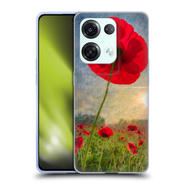 Celebrate Life Gallery Florals Red Flower Soft Gel Case for OPPO Reno8 Pro
