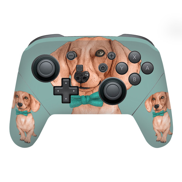Barruf Art Mix Dachshund, The Wiener Vinyl Sticker Skin Decal Cover for Nintendo Switch Pro Controller
