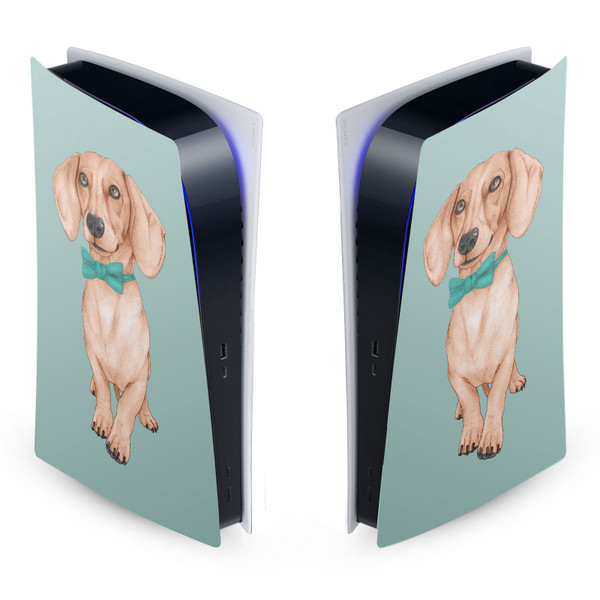 Barruf Art Mix Dachshund, The Wiener Vinyl Sticker Skin Decal Cover for Sony PS5 Digital Edition Console