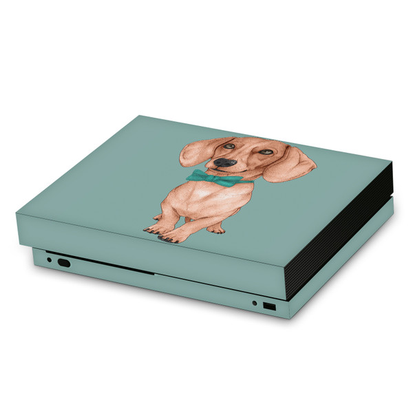 Barruf Art Mix Dachshund, The Wiener Vinyl Sticker Skin Decal Cover for Microsoft Xbox One X Console