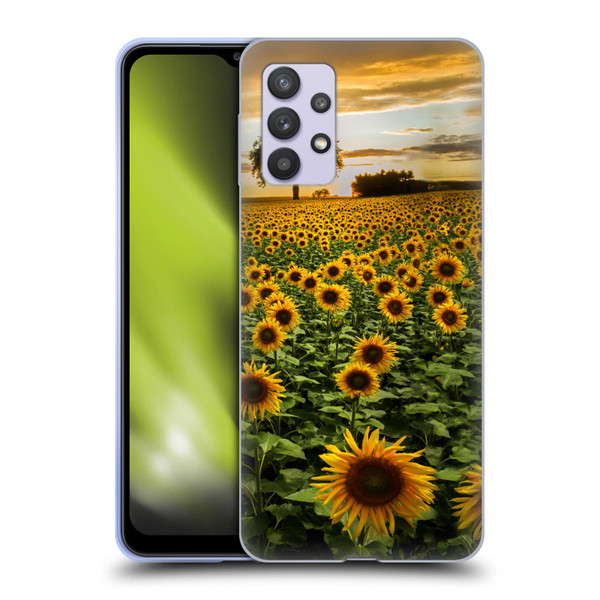 Celebrate Life Gallery Florals Big Sunflower Field Soft Gel Case for Samsung Galaxy A32 5G / M32 5G (2021)