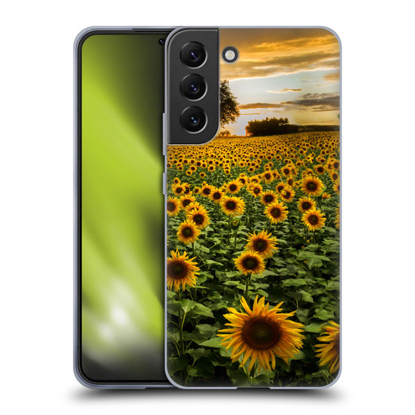 Celebrate Life Gallery Florals Big Sunflower Field Soft Gel Case for Samsung Galaxy S22+ 5G
