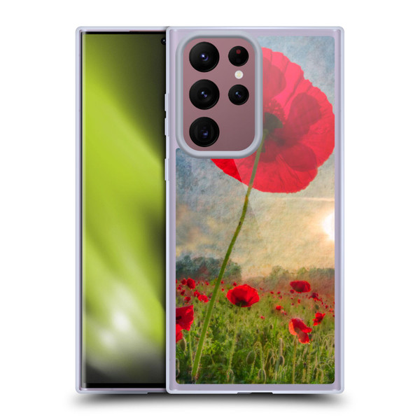 Celebrate Life Gallery Florals Red Flower Soft Gel Case for Samsung Galaxy S22 Ultra 5G